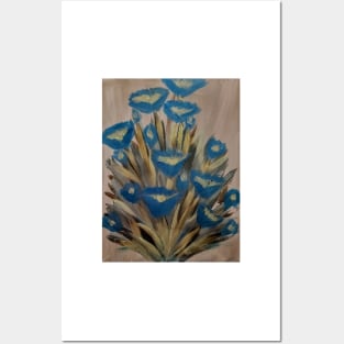 abstract mixed wild flowers Posters and Art